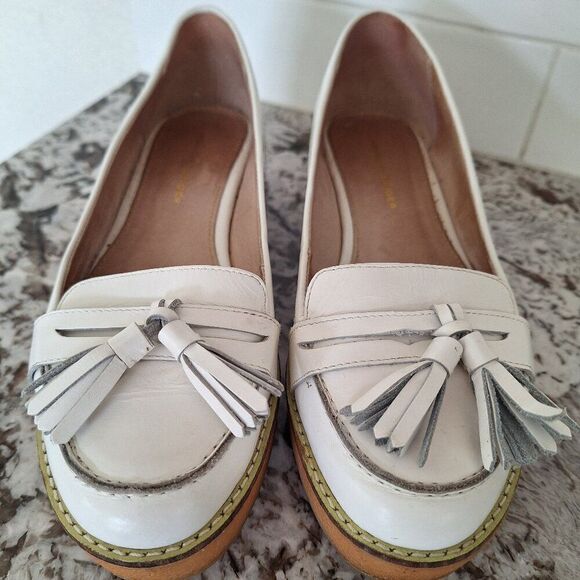 Kurt Geiger white leather loafers - Picture 1 of 12